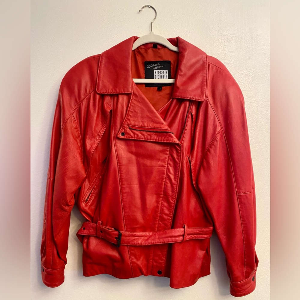*VINTAGE* 1980’s Michael Hoban- North Beach Leather Jacket